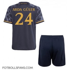 Real Madrid Arda Guler #24 Replika Bortatröja Barn 2023-24 Kortärmad (+ Korta byxor)